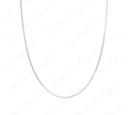 CADENA 45 CM. PLATA BBD. FINA MACIZA