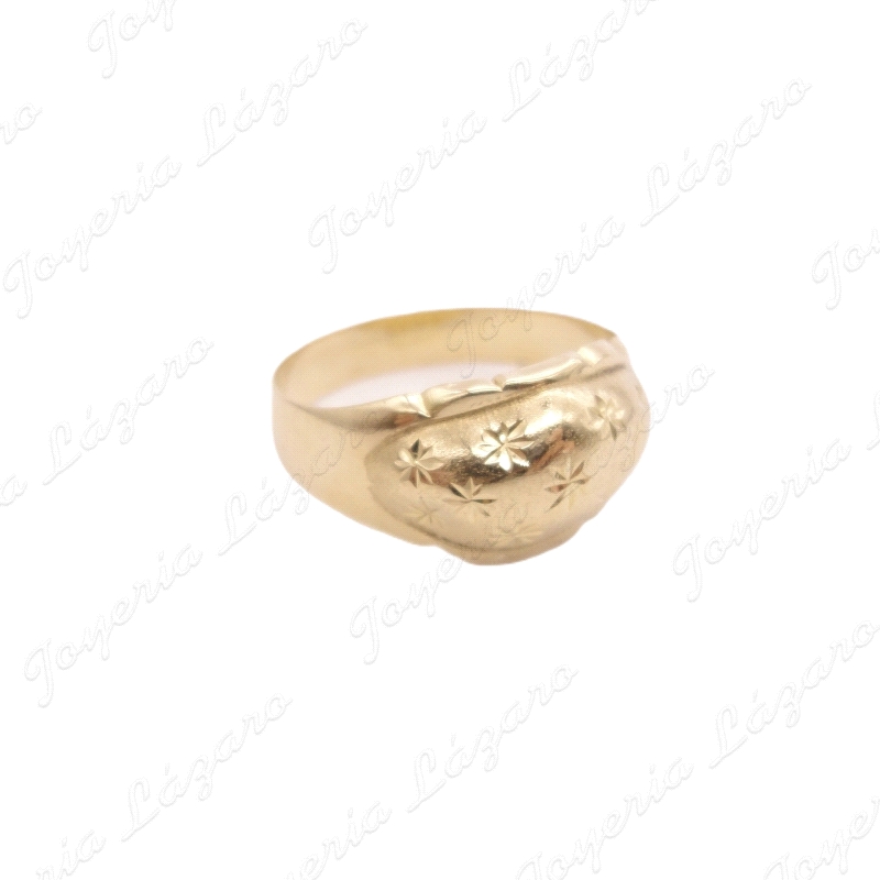 SORTIJA ORO 18KT OCASION JOROBA TALLADA                                                             