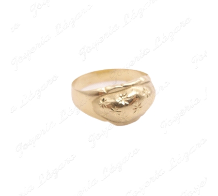 SORTIJA ORO 18KT OCASION JOROBA TALLADA