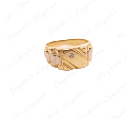 SORTIJA ORO 18KT SELLO SEMINUEVO BICOLOR+ CIRCO