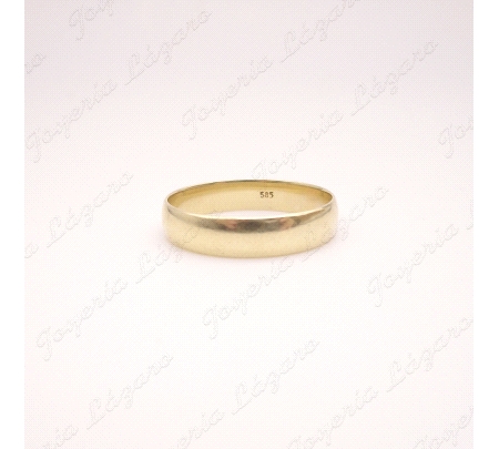 ALIANZA ORO 14KTS USADO 1/2 CAÑA 5MM