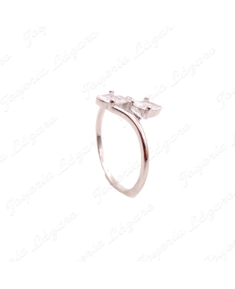 SORTIJA PLATA DOS CIRCOS MARQUESA