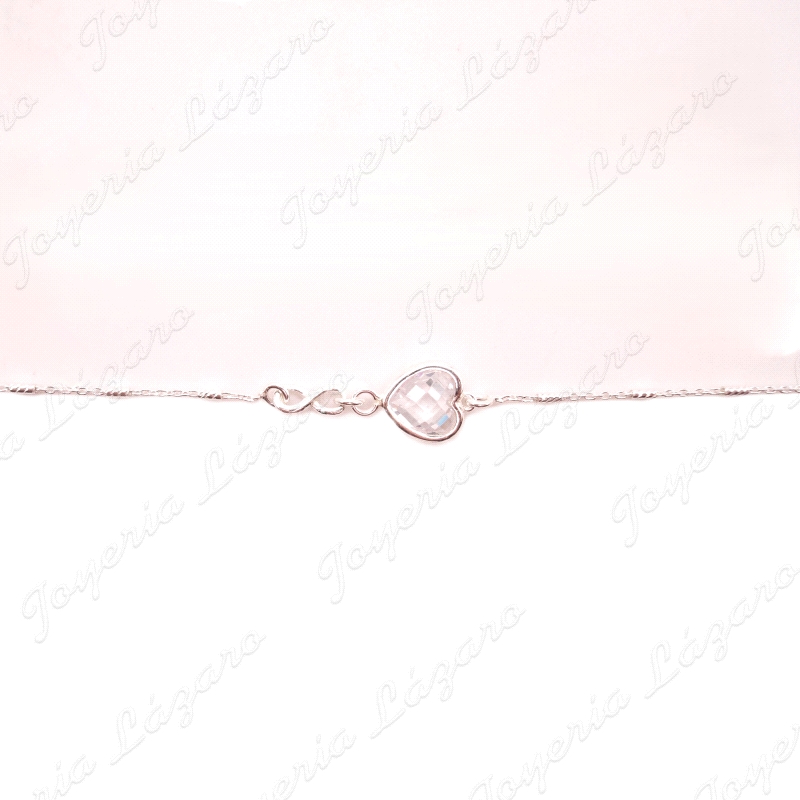 PULSERA PLATACIRCO CORAZON+ INFINITO SILUETA                                                        