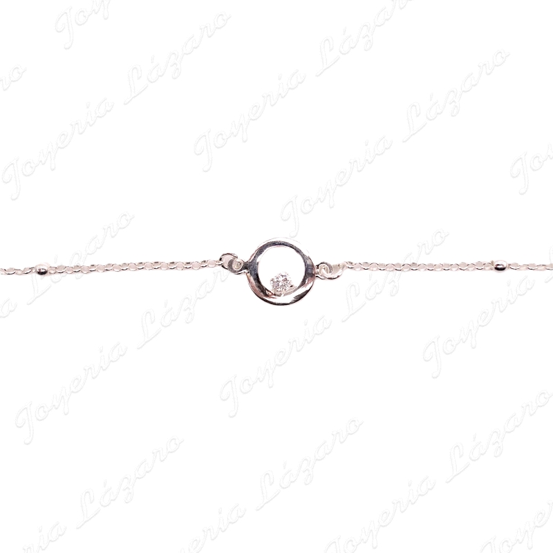 PULSERA PLATA ARO CON CIRCO.                                                                        