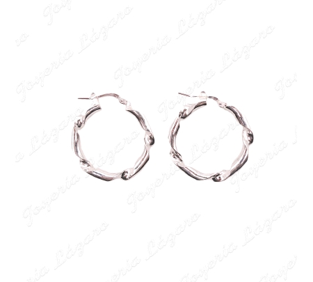 PEND. AROS PLATA RETORCIDOS 4X21MM INT.