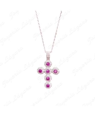 GARGANTILLA PLATA CRUZ MICROENGASTE+CIRCO ROJAS                                                     