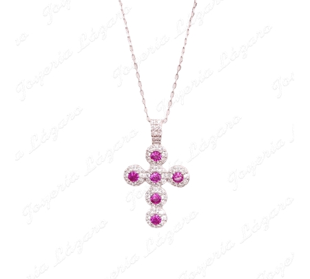 GARGANTILLA PLATA CRUZ MICROENGASTE+CIRCO ROJAS                                                     