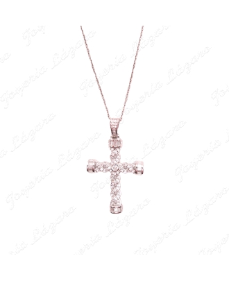 GARGANTILLA PLATA +CRUZ MICROENGASTE                                                                