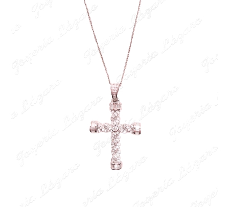 GARGANTILLA PLATA +CRUZ MICROENGASTE                                                                