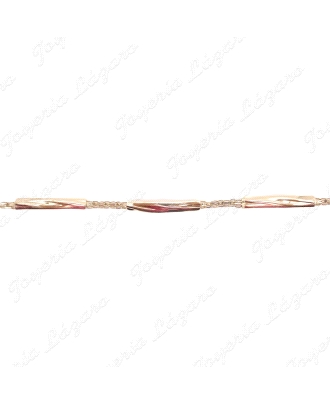 PULSERA ORO 18KT OCASION PLACAS+ CADENITA BISMARK