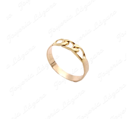 SORTIJA ORO 18KT SEMINUEVO CADENA BARBADA                                                           