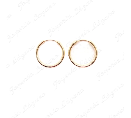 PEND. AROS PLATA TUBO 2X16MM CHAPADO