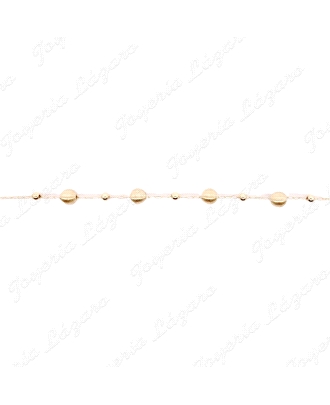 PULSERA ORO 18 KTS 4 BOLAS TALLADAS 5.7MM MATE                                                      