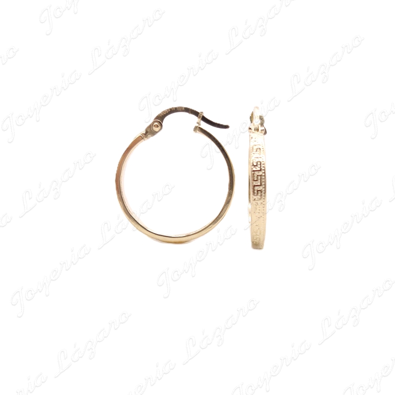 PEND. AROS ORO 18 KTS FINO 2X1-15MM GRECA                                                           