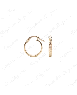 PEND. AROS ORO 18 KTS 2X1-10MM GRECA FINO                                                           