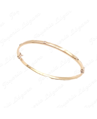 PULSERA 1/2 CAÑA ORO 18KT OCASION MOTIVOS TORNILLOS TABLA 3X2MM OVAL60                              