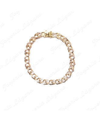 PULSERA ORO 18KT SEMINUEVA HUNGARINA MACIZA 7.5MM                                                   
