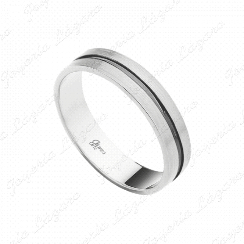 ALIANZA PLATA PERFIL PLANO RAYADO ESMERIL CENTRO NEGRO                                              
