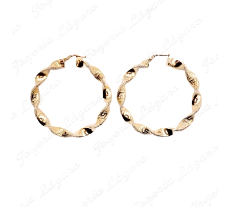 PEND. AROS ORO 18KT OCASION 7MMX43 INT RIZO+GRECA                                                   