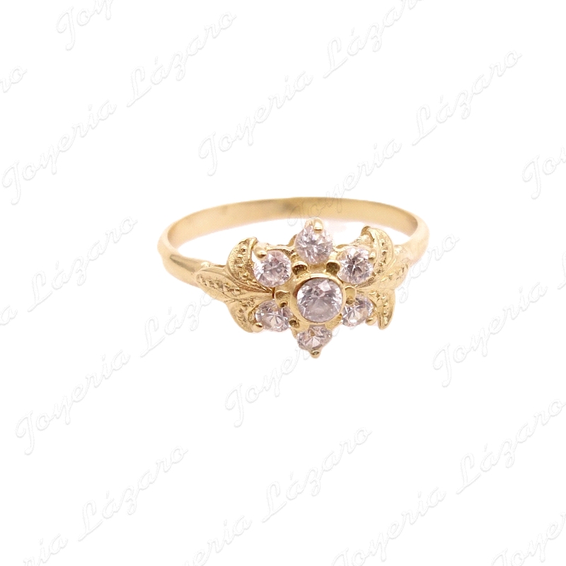 SORTIJA ORO 18 KTS ROSETON 7 CIRCOS                                                                 