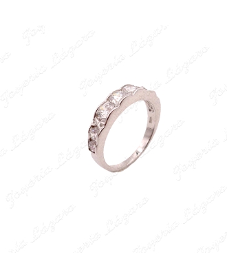 SORTIJA PLATA 7  CIRCONITAS ENGASTE