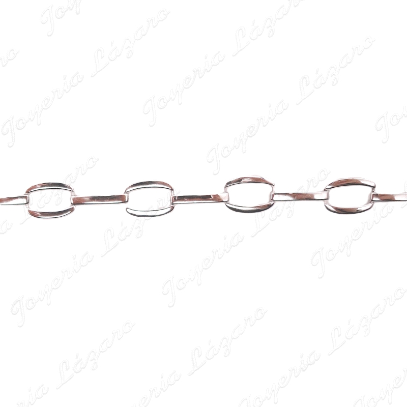 PULSERA PLATA  LISA TRAMOS CUADRADOS                                                                