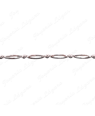 PULSERA PLATA DISEÑO PIEZAS INTERCALADAS                                                            