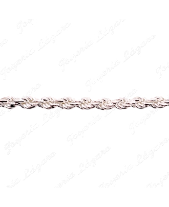 PULSERA PLATA CORDON SALOMONICO 18+5CM X 5MM GRUESO