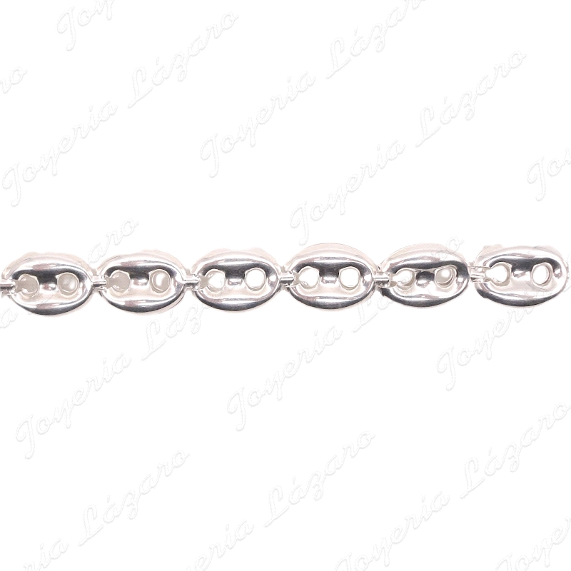 PULSERA PLATA CALABROTE GRANDE 9MM                                                                  