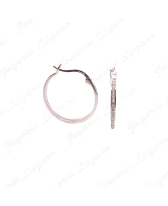 PEND. AROS PLATA MICRO CIRCO COLORES 20MM