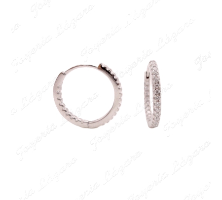 PEND. AROS PLATA CIRCONITAS ENGASTADAS FUERA Y DENTRO 14X2MM                                        