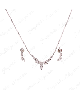 JUEGOS PLATA GARGANTILLA MAS PENDIENTES CIRCOS GARRAS ROMBOS