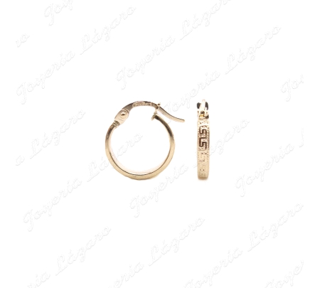 PEND. AROS ORO 18 KTS ARO GRECA  FINO 2X1-10MM INT.                                                 