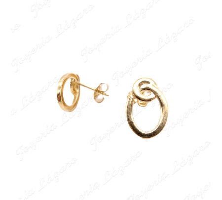 PEND. ORO 18 KTS 2 OVALOS ENLAZADOS C. PRESION                                                      