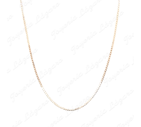 CADENA 50 CM. ORO 18 KTS BARBADA PLANA 1.5MM                                                        