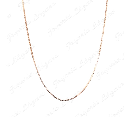 CADENA 50 CM. ORO 18 KTS BARBADA PLANA 1.5MM                                                        