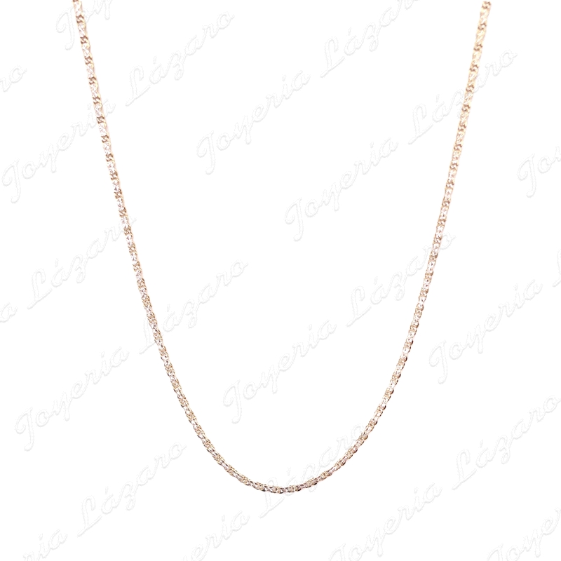 CADENA 40 CM. ORO 18 KTSBICOLOR PLANA FANTASIA ITALIANA                                             