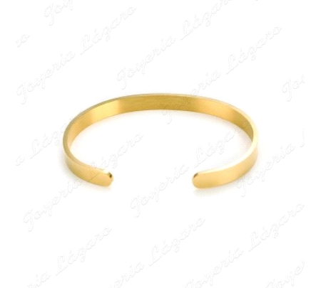 PULSERA ACERO BRAZALETE DORADO TABLA ABIERTO                                                        
