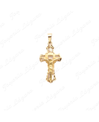 CRUZ ORO 18KT OCASION CON BASE ALTA Y CRISTO 14X25MM SIN ASA                                        