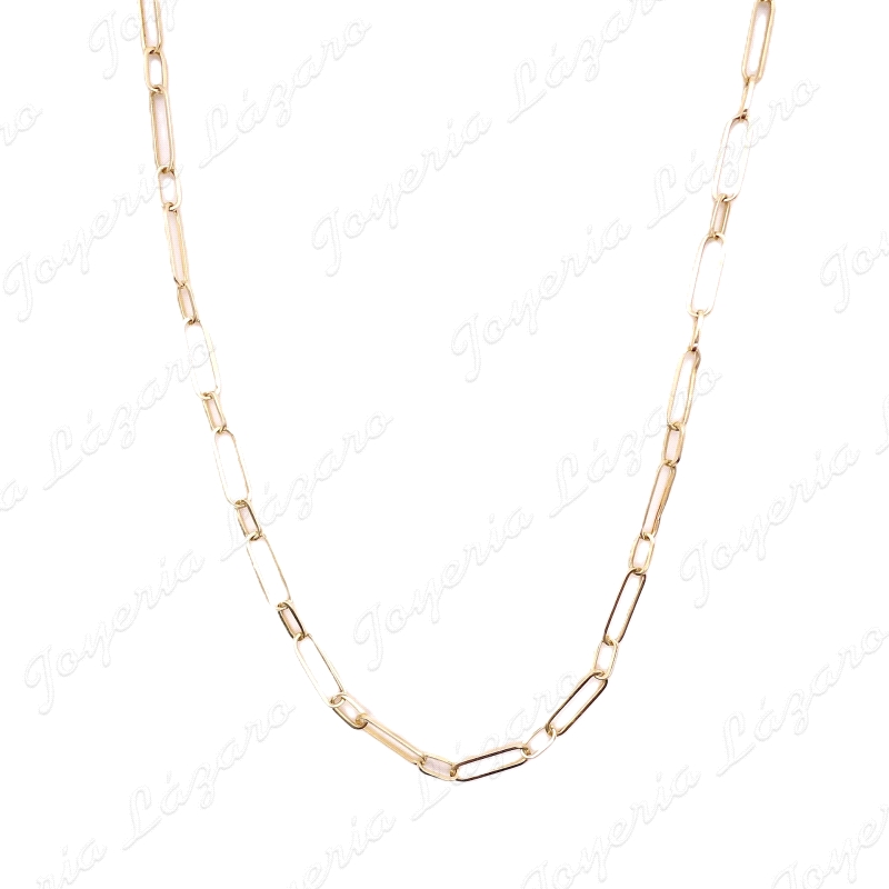 CADENA 60 CM. ORO 18KT OCASION ESLABONES RECTANGULOS FORZADOS 1X1                                   