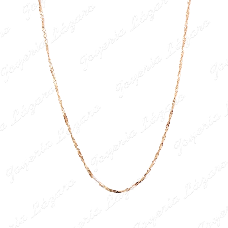 CADENA 50 CM. ORO 18KT SEMINUEVA SINGAPUR 2MM                                                       