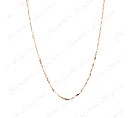 CADENA 50 CM. ORO 18KT SEMINUEVA SINGAPUR 2MM                                                       