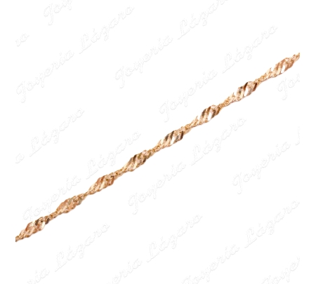 CADENA 50 CM. ORO 18KT SEMINUEVA SINGAPUR 2MM