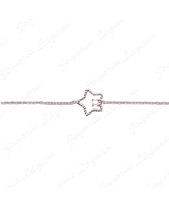 PULSERA PLATA  LIGERA  ESTRELLITA CON CIRCONITA