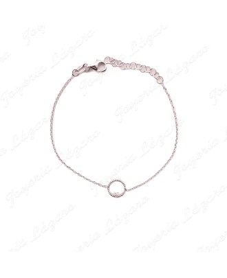 PULSERA PLATA ARITO CON CIRCONITA                                                                   