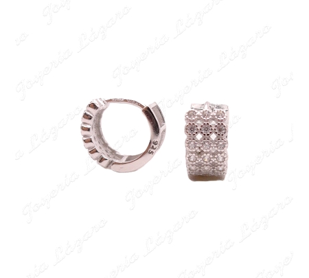 PEND. AROS PLATA FRONTAL CIRCONITYAS DE A 3 FILAS, TRASERA CALADA                                   