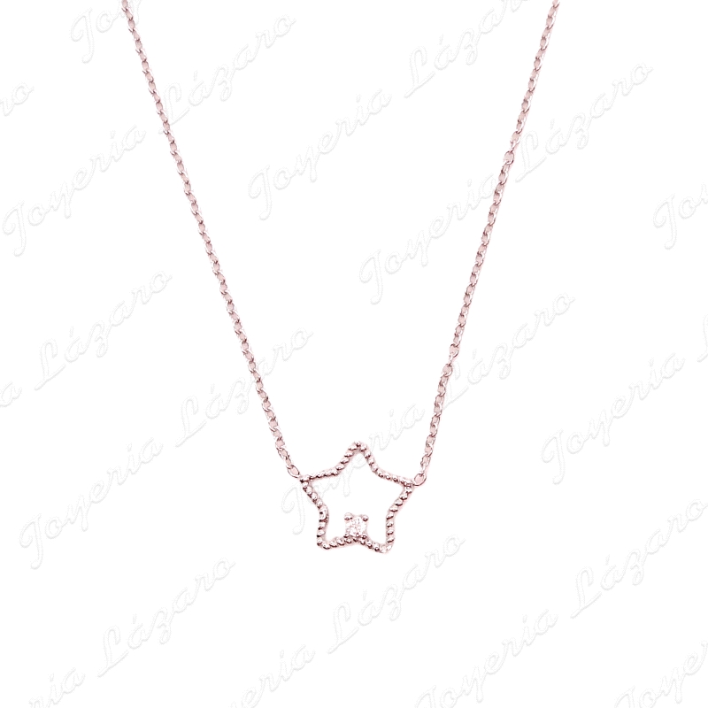 GARGANTILLA PLATA ESTRELLA CON CIRCO                                                                