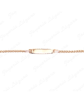 ESCLAVA BEBE ORO 18KT SEMINUEVA CADENA BARBADA                                                      