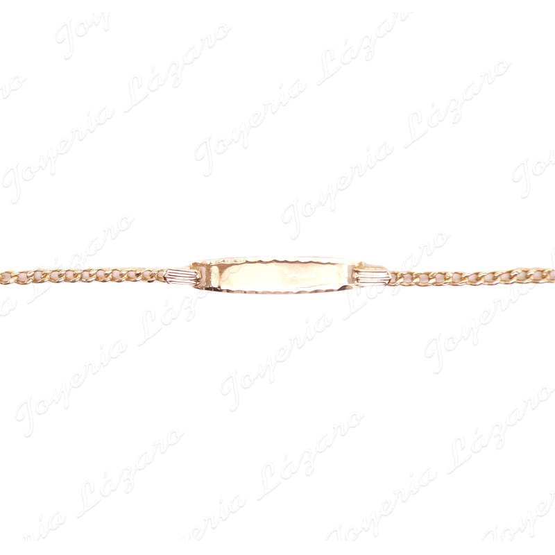 ESCLAVA BEBE ORO 18KT SEMINUEVA CADENA BARBADA                                                      