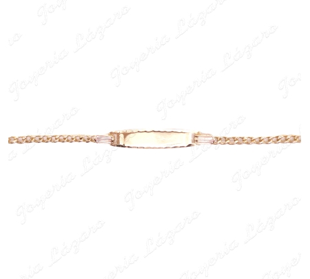 ESCLAVA BEBE ORO 18KT SEMINUEVA CADENA BARBADA                                                      